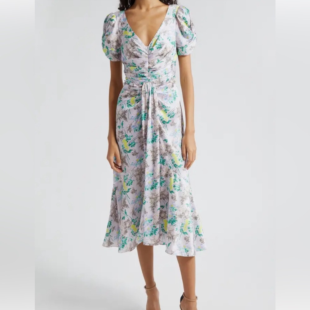 NWT Cinq A Sept Walker Floral Midi Dress